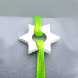925 Sterling Silver Stars Bracelet Adjustable Red Rope Cuff