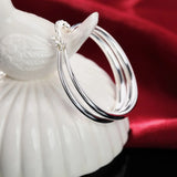 925 Silver Hoop Earrings For Women 40mm Round Circle Earrings