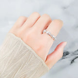 925 Silver Heart Ring Zircon Jewelry Wedding Birthday Gift