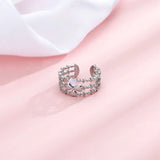 925 Silver Moonstone Layered Clover Ring Women Gift