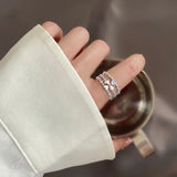 925 Silver Moonstone Layered Clover Ring Women Gift