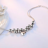 925 Stamp Silver Jewelry Beaded Bracelet Retro Length