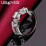925 Stamp Silver Noble Zircon Ring For Women Men Jewelry