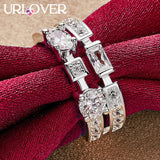 925 Stamp Silver Noble Zircon Ring For Women Men Jewelry