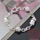 925 Stamp Silver Personalized Circular Bracelets for Women