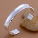 925 Silver Cuff Bangle for Women Wedding Party Jewelry Bracelet
