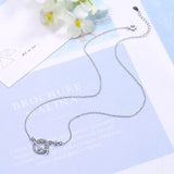925 Stamp Silver Zircon Necklaces For Women