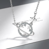 925 Stamp Silver Zircon Necklaces For Women