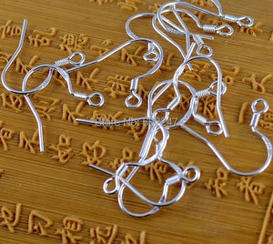 925 Stamped Silver Earring Wire Hooks, 1000pcs/pack