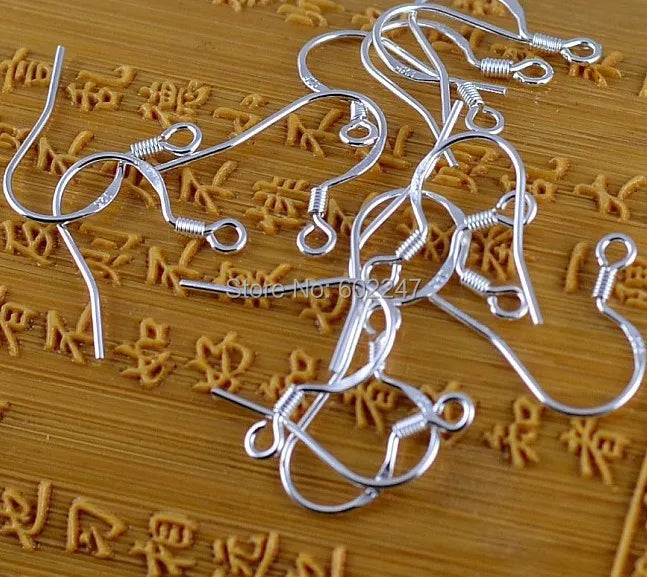 925 Stamped Silver Earring Wire Hooks, 1000pcs/pack