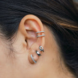 925 Sterling Silver Diamond Heart Stud Earrings for Women