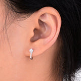 925 Silver Star Stud Earrings Sweet Fine Jewelry for Women