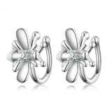 925 Silver Star Stud Earrings Sweet Fine Jewelry for Women