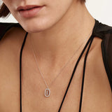 925 Sterling Zircon CZ Alphabet Necklace Women Initial Choker