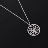 Crystal Tree Pendant Necklace for Women