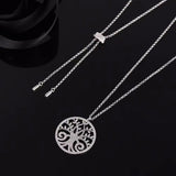 Crystal Tree Pendant Necklace for Women