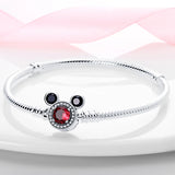 925 Sterling Silber Charm Bead Armband Frauen Rose Charms Herz Armband
