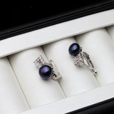 925 Silver Clip-On Freshwater Pearl Earrings for Women