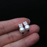 925 Silver Clip-On Freshwater Pearl Earrings for Women