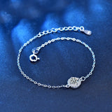 925 Silver 0.5 Moissanite Bracelet Women's Engagement Anniversary Gift