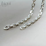 925 Sterling Silver 0.9/1.5/1.7/2/2.5/3.5mm O Chain for Bracelet Necklace