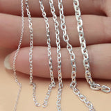 925 Sterling Silver 0.9/1.5/1.7/2/2.5/3.5mm O Chain for Bracelet Necklace