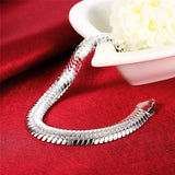 925 Sterling Silver 10MM Snake Chain Bracelet