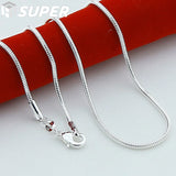 925 Silver 10pcs/Lot 1.2mm Snake Chain Necklace For Woman Man