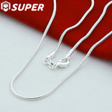 925 Silver 10pcs/Lot 1.2mm Snake Chain Necklace For Woman Man