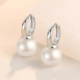 925 Sterling Silver Pearl Stud Earrings For Women Girls