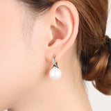 925 Sterling Silver Pearl Stud Earrings For Women Girls