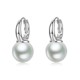 925 Sterling Silver Pearl Stud Earrings For Women Girls