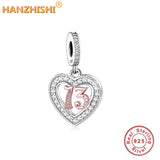 925 Silver Milestone Beads Charms for Bracelet Necklace Jewelry Berloque