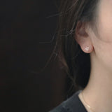 925 Silver 14K Mini Student Stud Earrings Wedding Jewelry Charm