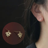925 Silver 14K Mini Student Stud Earrings Wedding Jewelry Charm