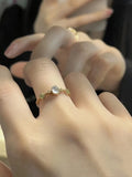 925 Silver Colorful Agate Zircon Ring Geometric Women's Summer Jewelry
