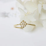 925 Sterling Silver Zircon Snowflake Stacking Rings for Women