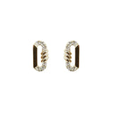 925 Silver 14K Plated Zircon Twist Earrings