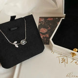 925 Silver Moonstone Cats Eyes Flower Necklace for Women