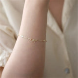 925 Silver Plated Zircon Bracelet Women Twist Bow Star Bracelet