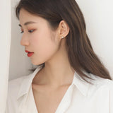 925 Silver 14K Plating Sun Moon Stud Earrings Women Student Jewelry Gift