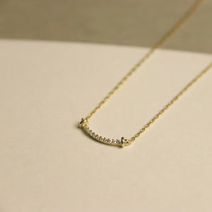925 Silver 14K Pendant Clavicle Chain Necklace Women Jewelry