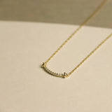 925 Silver 14K Pendant Clavicle Chain Necklace Women Jewelry