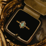 925 Silver Plated Opal Open-end Ring for Women Geometric Jewelry