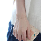 925 Silver Zircon Disc Bracelet for Women