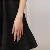 925 Silver 14k Plated Bow Bracelet Zircon Set Women's Jewelry Gift