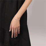 925 Silver 14k Plated Bow Bracelet Zircon Set Women's Jewelry Gift