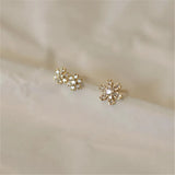 925 Silver 14k Plated Asymmetric Zircon Earrings for Women
