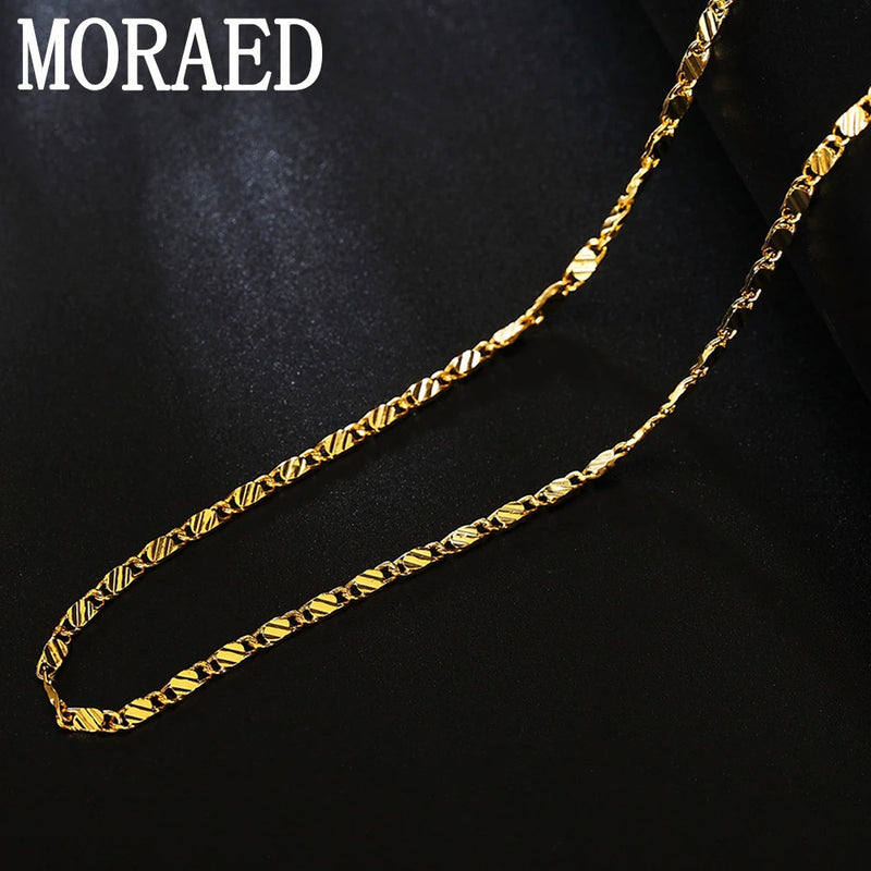 925 Sterling Silver 18k Necklace For Women Men