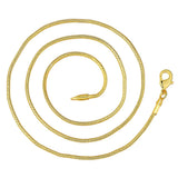 925 Silver 2MM 18k Snake Chain Necklace For Men Women